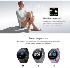 V11 Fitness Tracker Smart Watch with Heart Rate & Blood Pressure Monitor, Multi-Sport Modes, and Breathing Light for Android and iOS