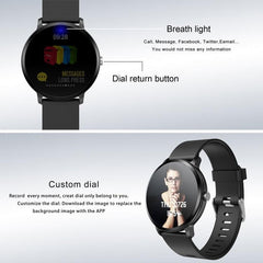 V11 Fitness Tracker Smart Watch with Heart Rate & Blood Pressure Monitor, Multi-Sport Modes, and Breathing Light for Android and iOS