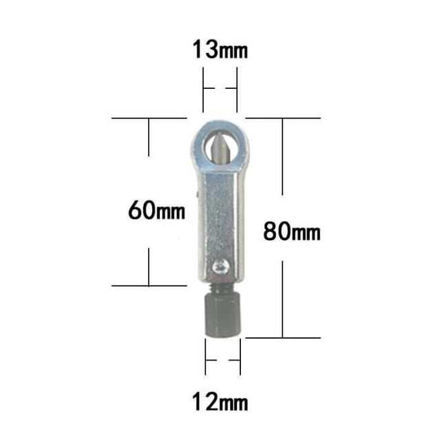 Nut Separator Breaker Set For Rusty Nuts, Four Sizes - steel 80mm tool with 13mm eye and 12mm base for seized nut removal