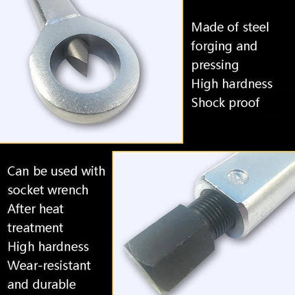 Nut Separator Breaker Set For Rusty Nuts, Four Sizes heavy steel four-piece tool for removing seized nuts with socket wrench