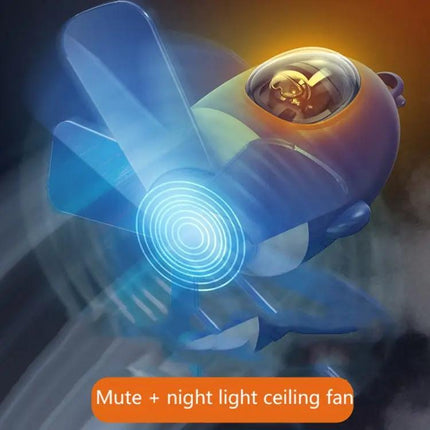 Airplane Night Light Ceiling Fan With USB Remote Control