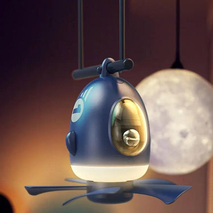 Airplane Night Light Ceiling Fan With USB Remote Control