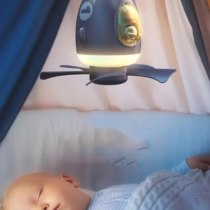 Airplane Night Light Ceiling Fan With USB Remote Control
