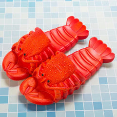 Cartoon Crayfish Family Slippers for Kids and Parents