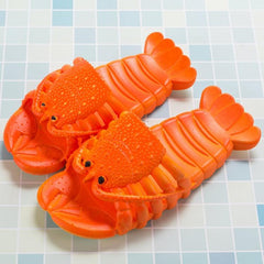 Cartoon Crayfish Family Slippers for Kids and Parents