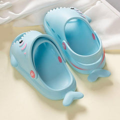 Kids' EVA Shark Slip-On Slippers with Adjustable Straps