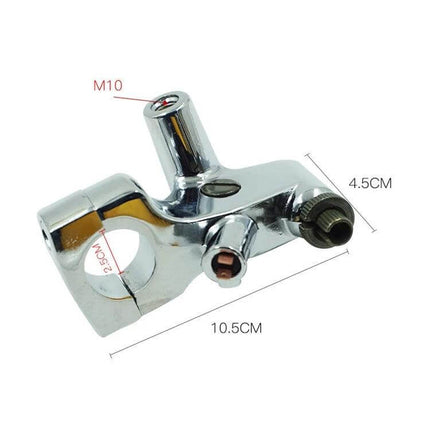 Honda Motorcycle Mirror Bracket Black aluminum corrosion-resistant mount for Honda mirrors, precision-machined lightweight replacement (10.5cm)