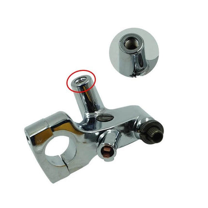Honda Motorcycle Mirror Bracket Black - black aluminum precision-machined mirror bracket for Honda motorcycles, corrosion-resistant lightweight replacement
