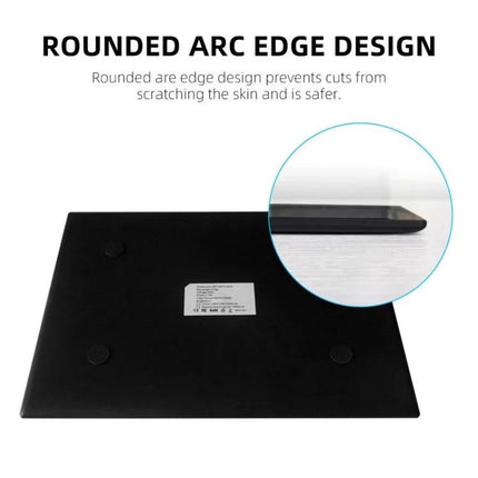 A4 Black LED Copy Board with Stepless Dimming for Drawing showing rounded arc edge design and slim profile