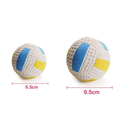 Latex Sound Balls for Daily Dog Play and Interaction - textured squeaky ball, sizes 6.5cm and 9.5cm for fetch and training