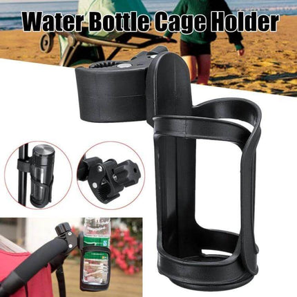 Stroller Cup Holder And Bottle Rack With 360 Degree Adjustability lightweight adjustable cup and bottle holder for strollers, bikes and tricycles