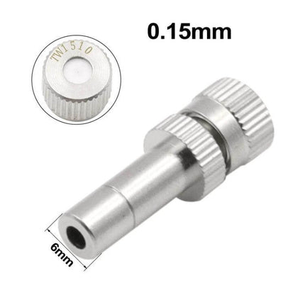 Fog Misting Nozzle 0.2mm For Humidifying And Dust Control copper galvanized 0.15mm nozzle 27×6mm precision misting for greenhouses and dust control