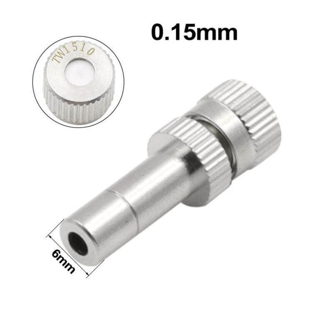 Fog Misting Nozzle 0.2mm For Humidifying And Dust Control copper galvanized 0.15mm nozzle 27×6mm precision misting for greenhouses and dust control