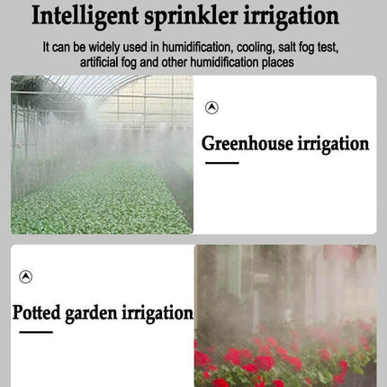 Fog Misting Nozzle 0.2mm For Humidifying And Dust Control - copper galvanized misting nozzle used for greenhouse and garden irrigation, fine fog spray
