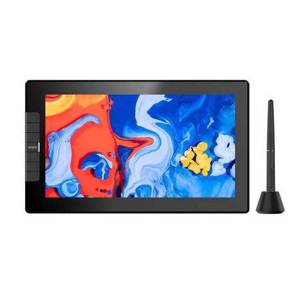 VEIKK VK640 Compact Drawing Tablet for Digital Artists showing tablet with pen and colorful screen