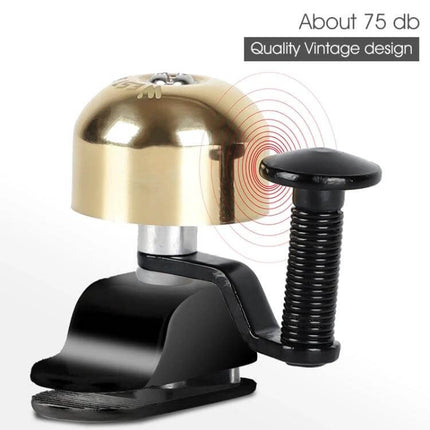 West Biking Copper Bicycle Bell For Everyday Cycling - compact 3x3cm copper & aluminum alloy bell with crisp retro tone, easy no-tool install