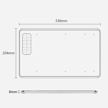 10Moons G12 Drawing Tablet for Mobile Phones and Computers — slim 336x204mm tablet with side shortcut keys and 8mm profile