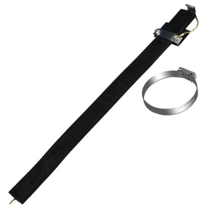 Hanging Grounding Chain for Static Elimination in Cars and SUVs – black exhaust-mounted grounding strap with metal clamp