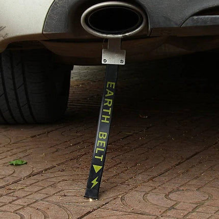 Hanging Grounding Chain for Static Elimination in Cars and SUVs - exhaust-mounted earth belt reduces static shocks and grounding risk