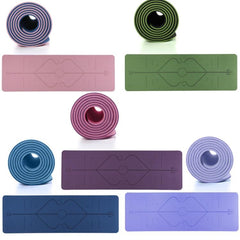 Dual-Color TPE Yoga Mat with Body Alignment Guide - BSJ002 Fitness Mat