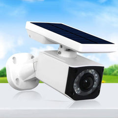 Solar-Powered LED Security Camera Lamp with Human Motion Detection and Waterproof Design