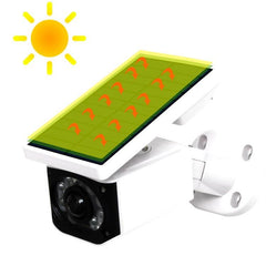 Solar-Powered LED Security Camera Lamp with Human Motion Detection and Waterproof Design