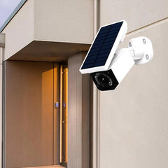 Solar-Powered LED Security Camera Lamp with Human Motion Detection and Waterproof Design