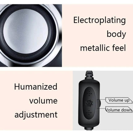 YEEZE Compact USB Desktop Speaker For Laptops And Meetings with electoplated body and humanized volume control, compact design