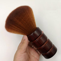 Solid Wood Hair Duster Brush with Soft Bristles for Haircut Cleanup