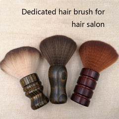 Solid Wood Hair Duster Brush with Soft Bristles for Haircut Cleanup