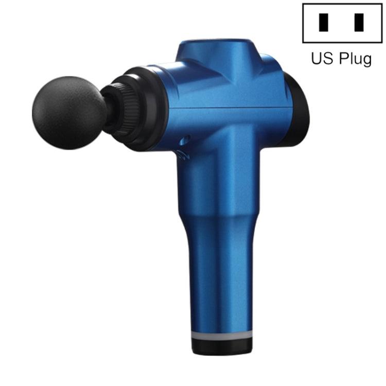 Portable Fascia Massage Gun for Muscle Relaxation and Recovery US Plug 6206 6 Gears Blue