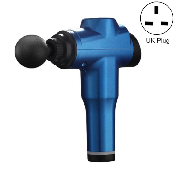 Portable Fascia Massage Gun for Muscle Relaxation and Recovery UK Plug 6206 6 Gears Blue