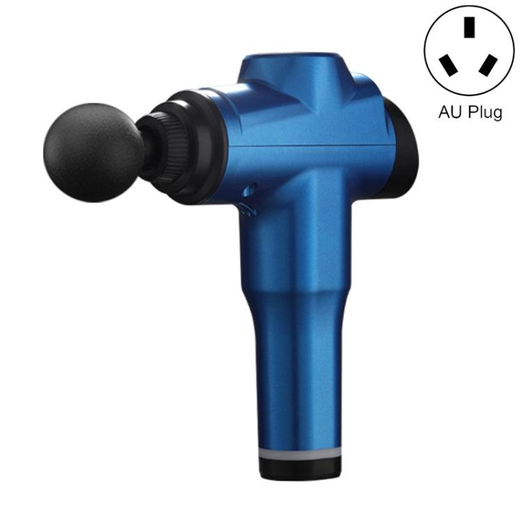 Portable Fascia Massage Gun for Muscle Relaxation and Recovery AU Plug 6206 6 Gears Blue