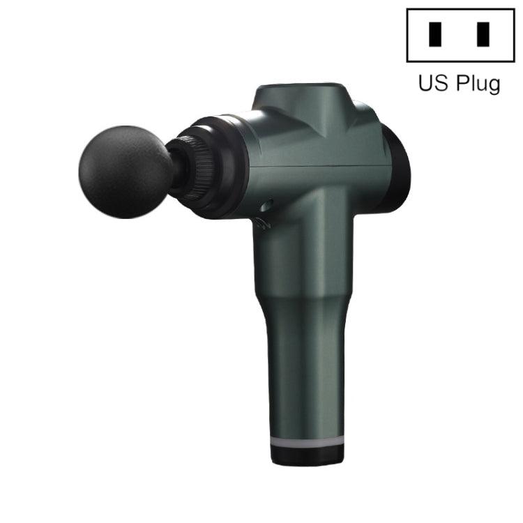 Portable Fascia Massage Gun for Muscle Relaxation and Recovery US Plug 6206 6 Gears Green