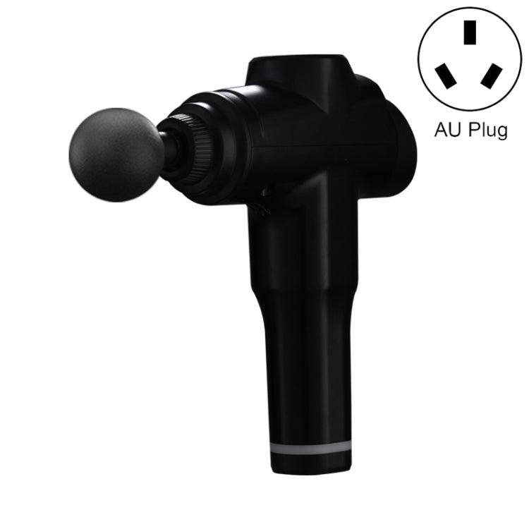 Portable Fascia Massage Gun for Muscle Relaxation and Recovery AU Plug 6206 6 Gears Black