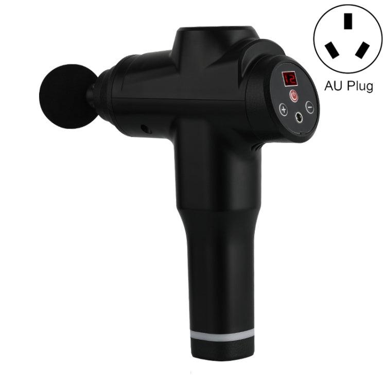 Portable Fascia Massage Gun for Muscle Relaxation and Recovery AU Plug 6212 12 Gears Black