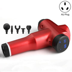 Portable Fascia Massage Gun for Muscle Relaxation and Recovery AU Plug 6232 32 Gears Red