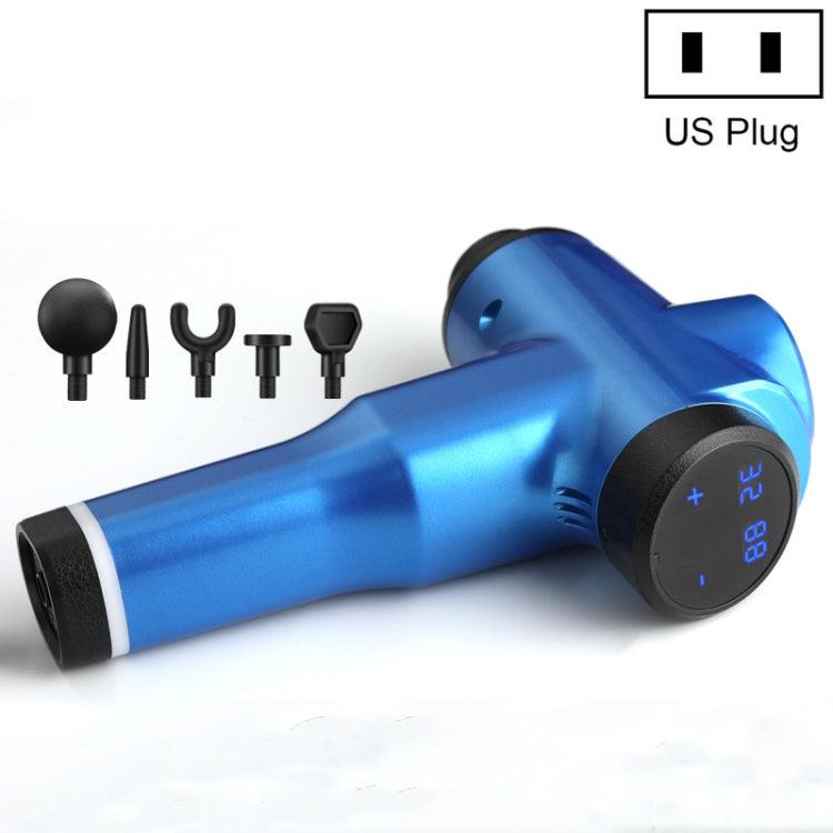 Portable Fascia Massage Gun for Muscle Relaxation and Recovery US Plug 6232 32 Gears Blue