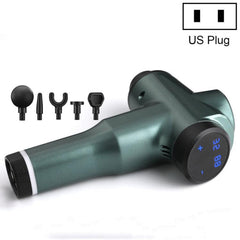 Portable Fascia Massage Gun for Muscle Relaxation and Recovery US Plug 6232 32 Gears Green