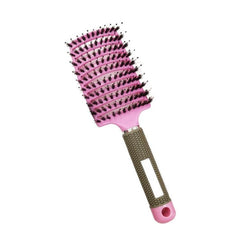 Curly Hair Massage Comb with Retro Boar Bristles and Ergonomic Design