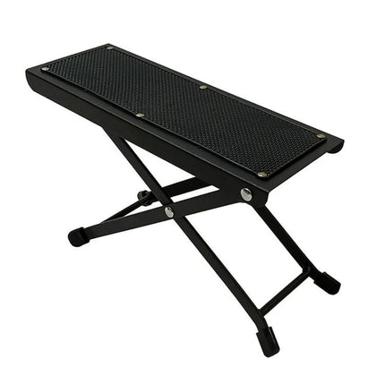 Folding Foot Rest for Everyday Guitar Practice at Home – adjustable black folding guitar footstool for improved posture during home practice