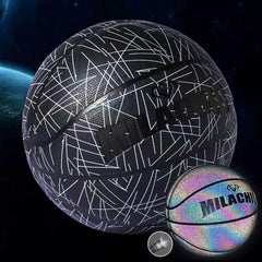 Rainbow Reflective Number 7 Basketball by MILACHIC