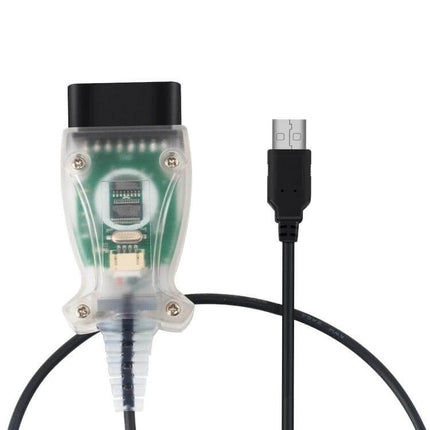 Car Fault Detection Line for Ford Focus C-Max and Mazda Models - clear plastic OBD-II diagnostic cable with USB connector for DIY mechanics