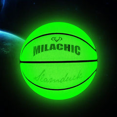 Holographic Reflective Fluorescent Green Basketball for Adults - MILACHIC Size 7