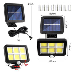 Eco-Friendly Solar Wall Light with Motion Sensor for Outdoor Use