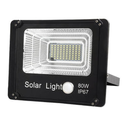 Remote-Controlled Solar Flood Light for Outdoor Use - Waterproof and Sensor-Enabled Wall Illumination