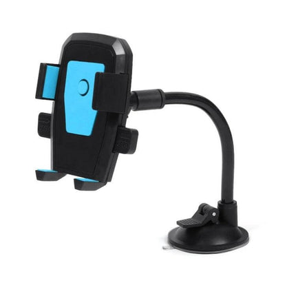 Car Windshield Phone Holder With Automatic Lock Black - adjustable suction cup mount with automatic-lock chuck and anti-slip pad for 6–10 cm phones