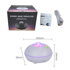 SC526 Wireless LED Starry Sky Projector with Remote Control and Water Pattern Effects