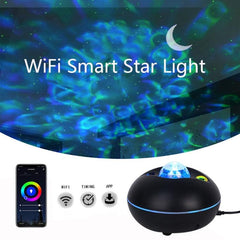 SC526 Wireless LED Starry Sky Projector with Remote Control and Water Pattern Effects