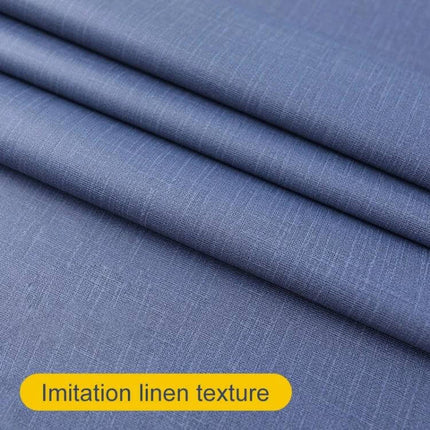Disposable PVC Tablecloth 140x180 For Family Meals - blue hemp-like textured, non-slip disposable PVC table cover for easy cleanup